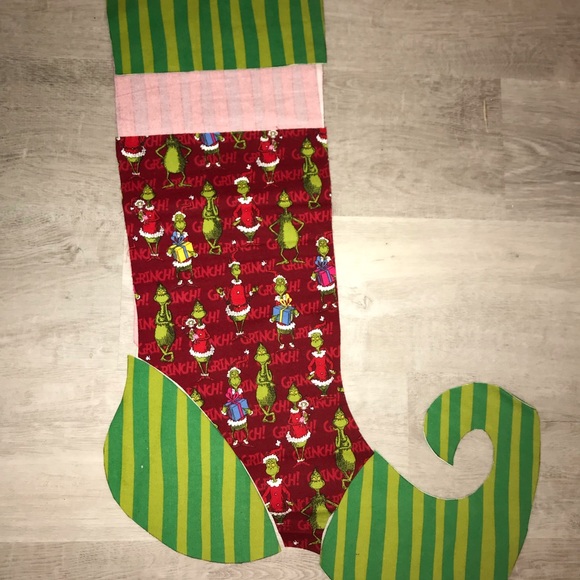 ONE OF A KIND CUSTOM GRINCH STOCKING - Picture 4 of 10